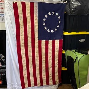 Red and White Betsy Ross Flag Art & Decals